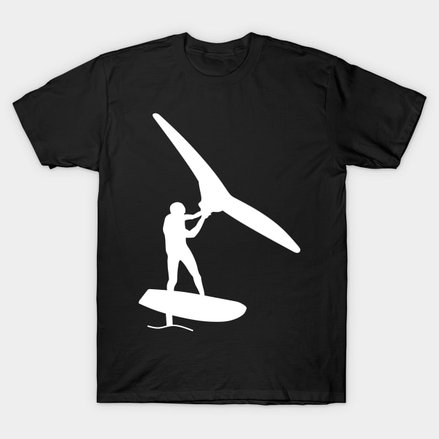 Surfing with wingfoil T-Shirt by der-berliner